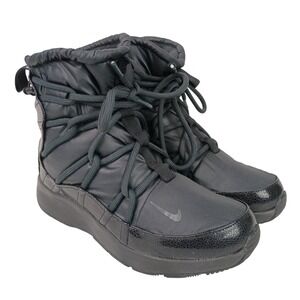 Nike Women's US 7 Tanjun High Rise Triple Black Winter Puffer Casual Warm Boots